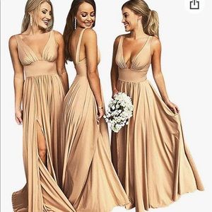 Gold Amazon Bridesmaid Dress